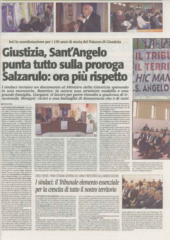 150 anni, tribunale, sant angelo, corriere irpinia 